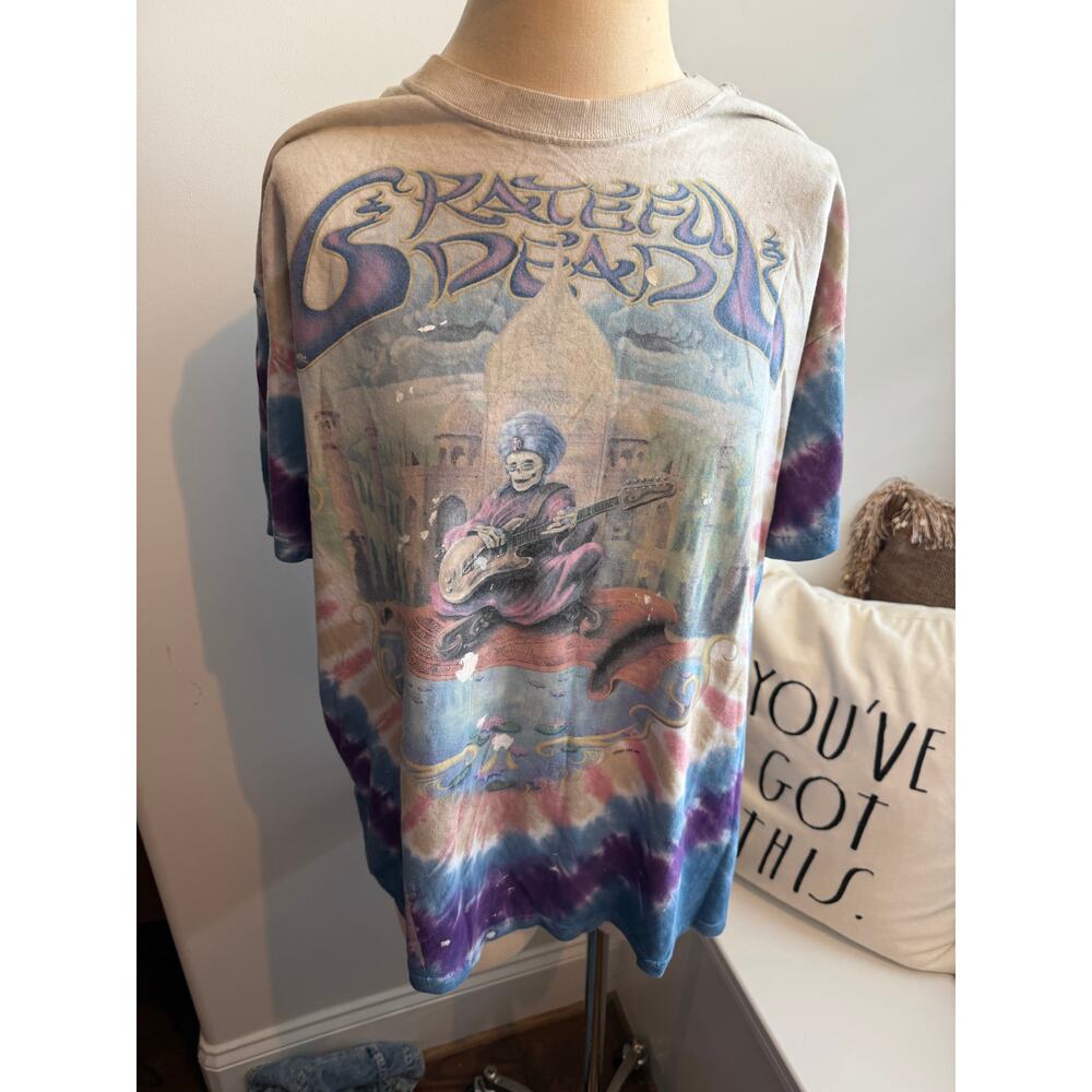 Liquid Blue Grateful Dead "Carpet Ride" tie-dye t-shirt size large vintage